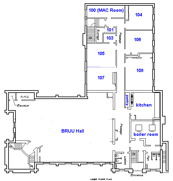 floor plan for lower level