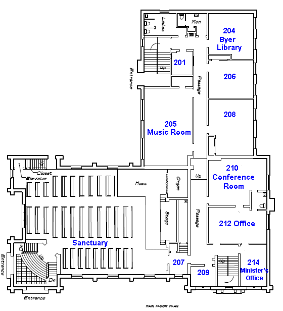 floor plan for main level